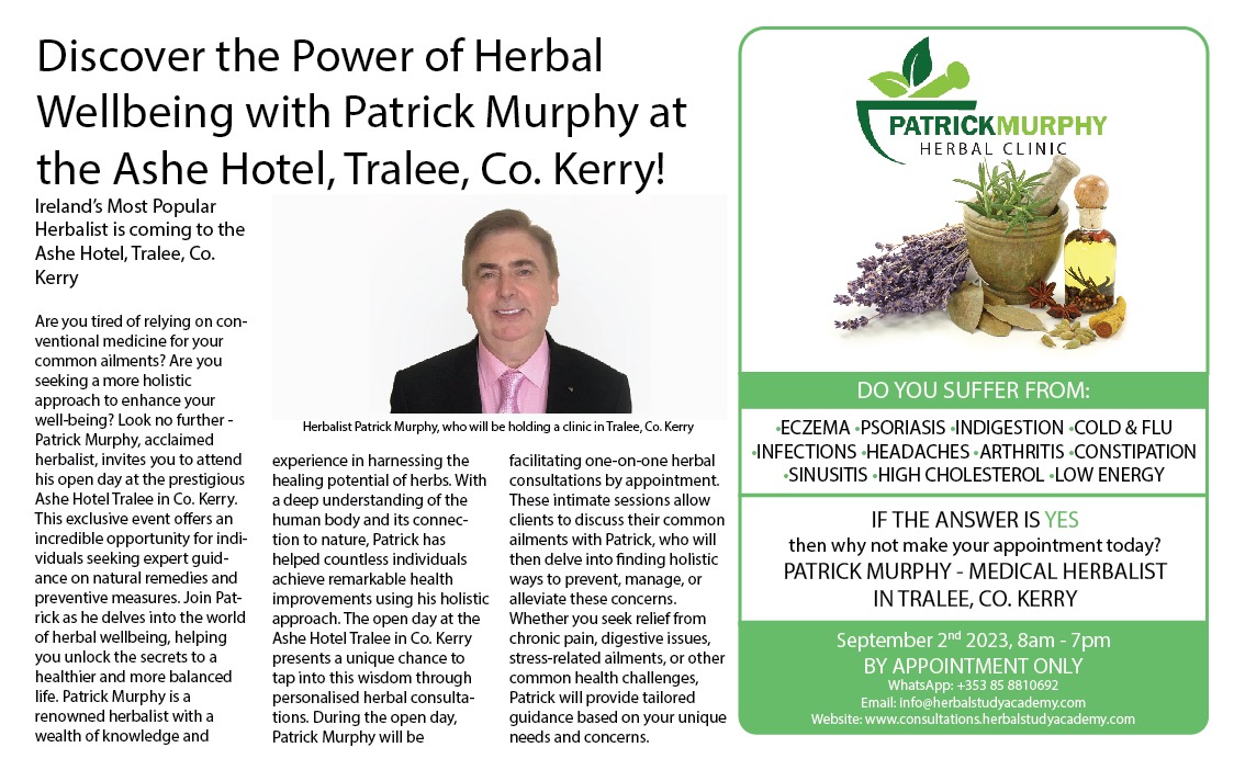 Consultations with Patrick Murphy at the Ashe Hotel Tralee Co. Kerry September 02 2023